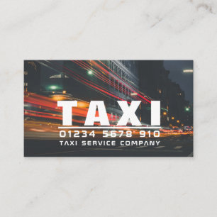 Stadsverlichting, taxibedrijf, prijslijst visitekaartje