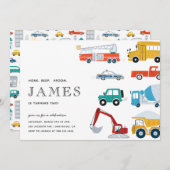 Stadsvervoer Vrachtwagen Tweede verjaardag Kaart (Voorkant / Achterkant)