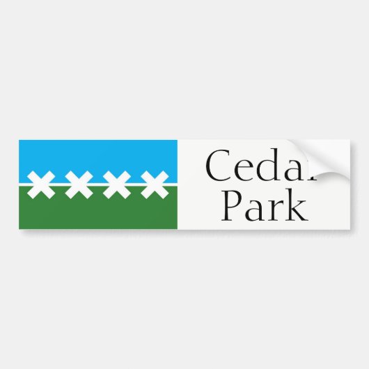 Stadsvlag Cedar Park, Texas bumper sticker, 2016 Bumpersticker (Voorkant)