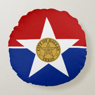 Stadsvlag Dallas (Texas) Rond Kussen