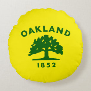 Stadsvlag Oakland (Californië) Rond Kussen