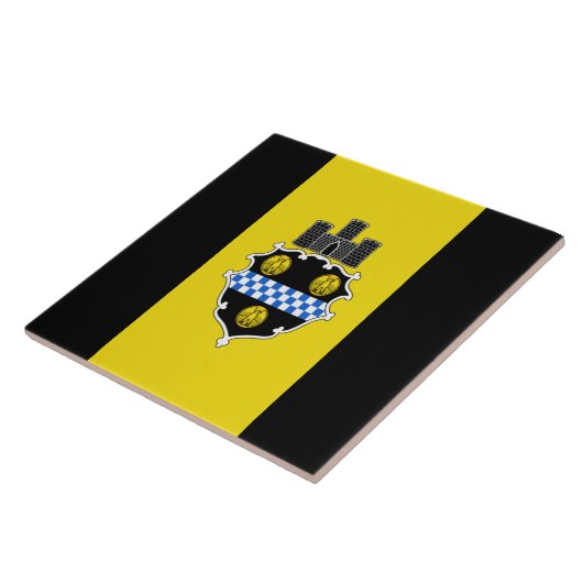 Stadsvlag Pittsburgh Tegeltje (Zijkant)