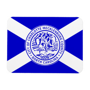 Stadsvlag van Charlotte (North Carolina) Magneet