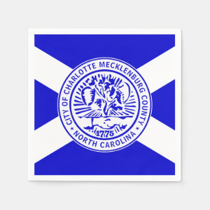 Stadsvlag van Charlotte (North Carolina) Servet