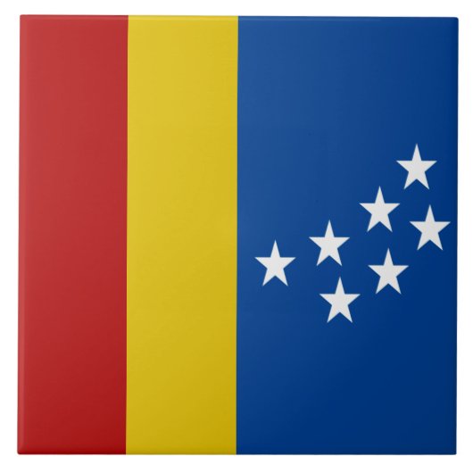 Stadsvlag van Durham Tegeltje (Voorkant)