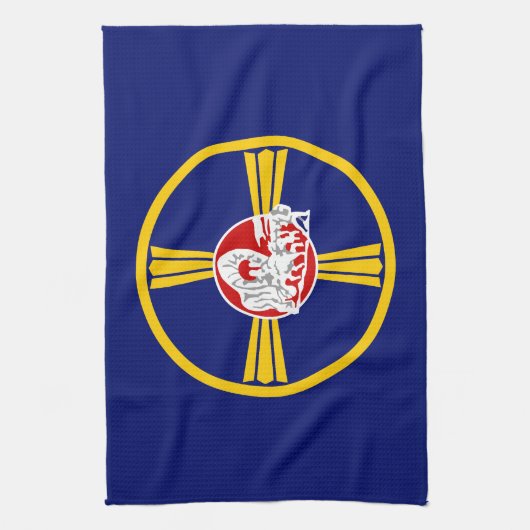 Stadsvlag van Omaha (Nebraska) Theedoek (Verticaal)