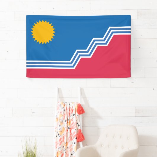 Stadsvlag van Sioux Herfsten (South Dakota) Spandoek (Insitu)