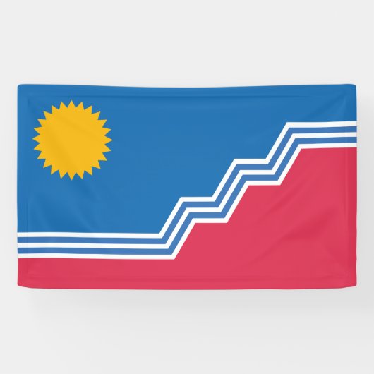 Stadsvlag van Sioux Herfsten (South Dakota) Spandoek (Horizontaal)
