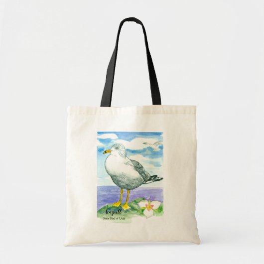 Stadsvogel van Utah Sego Lily Tote Bag (Voorkant)