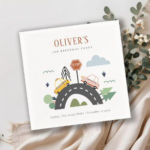 Stadswagen Kinder autoweg Elke dag van de avond Servet