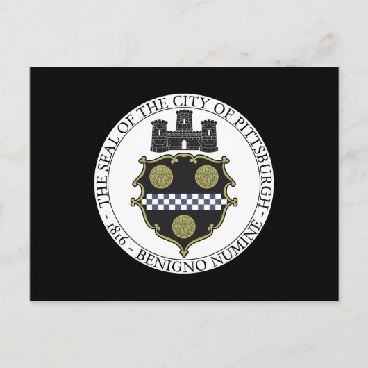Stadszegel in Pittsburgh Briefkaart (Voorkant)
