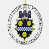 Stadszegel in Pittsburgh Keramisch Ornament (Links)