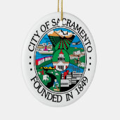 Stadszegel Sacramento Keramisch Ornament (Rechts)