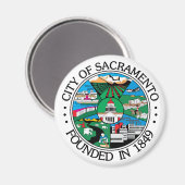 Stadszegel Sacramento Magneet (Voorkant / Achterkant)