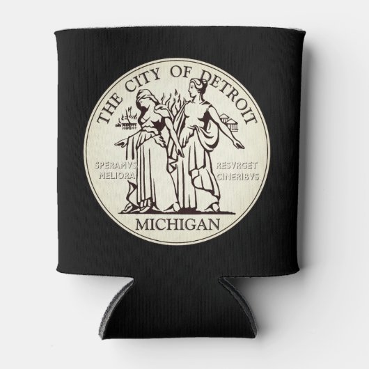 Stadszegel van Detroit Blikjeskoeler (Voorkant)