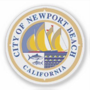 Stadszegel van Newport Beach, Californië Sticker