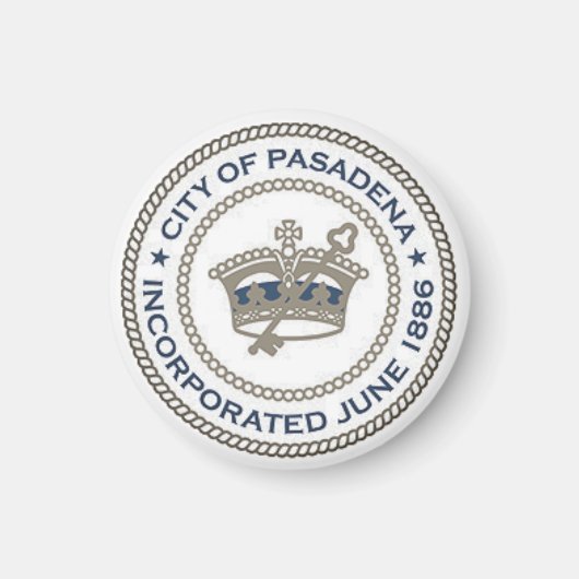 Stadszegel van Pasadena, Californië Magneet (Voorkant)