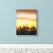 Stadszonsondergang Canvas Afdruk (Insitu (Houten vloer))