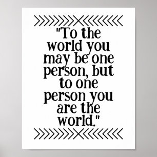 Staël  "Voor de wereld kun je één persoon zijn,  Poster