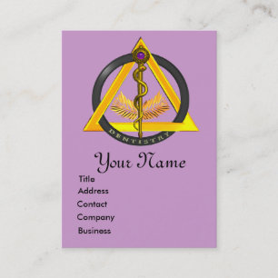 STAF VAN ASCLEPIUS TANDARTS TANDHEELKUNDE MONOGRAM VISITEKAARTJE