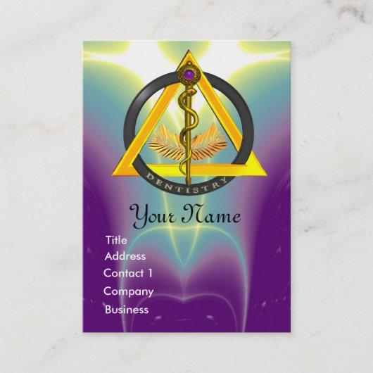 STAF VAN ASCLEPIUS TANDARTS TANDHEELKUNDE MONOGRAM VISITEKAARTJE (Voorkant)