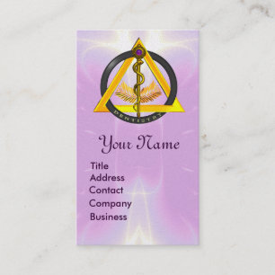 STAF VAN ASCLEPIUS TANDARTS TANDHEELKUNDE MONOGRAM VISITEKAARTJE