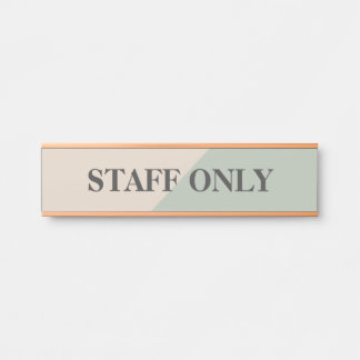 Staff Only Private Workspace Office Boundary Deurbordje