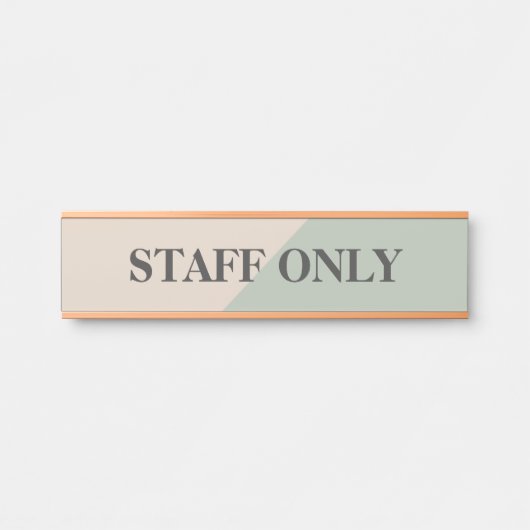 Staff Only Private Workspace Office Boundary Deurbordje (Voorkant)