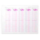 Staff & Ukulele Tab Paper – Printable Template Notitieblok (Voorkant)