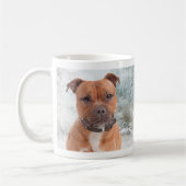 Staffie Christmas Mug (Gauche)