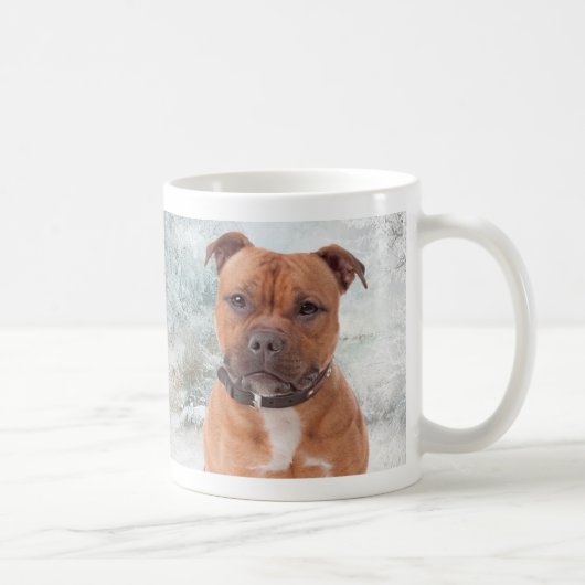 Staffie Christmas Mug (Droite)