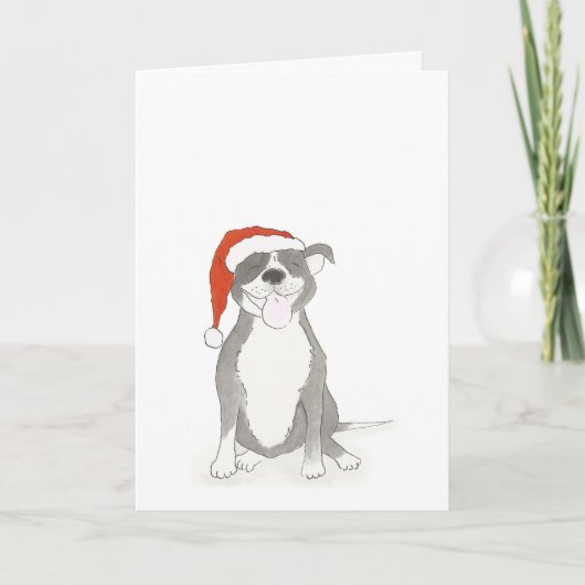 Staffie kerstkaart kaart (Voorkant)