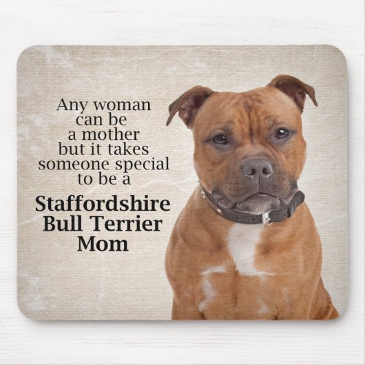 Staffie mama Mousepad Muismat (Voorkant)