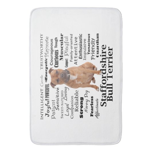 Staffie Traits Badmat (Voorkant Verticaal)