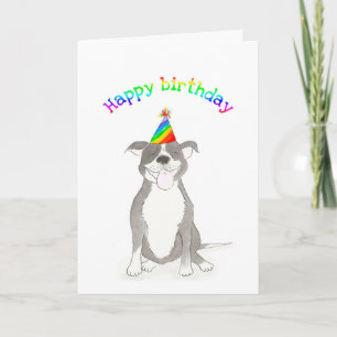 Staffie-verjaardagskaart Kaart