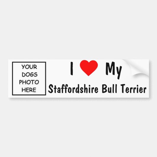 Staffordshire Bull Terrier Bumpersticker (Voorkant)
