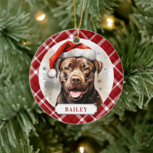 Staffordshire Bull Terrier Ceramic Circle Ornament