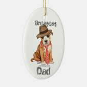 Staffordshire Bull Terrier Dad Ceramic Ornament (Rechts)