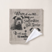 Staffordshire Bull Terrier en cas d'échec (Gant de toilette)