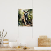 Staffordshire Bull Terrier Hondenkunst Print Poste (Keuken)