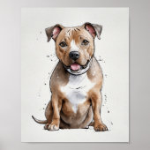 Staffordshire Bull Terrier | Impression d'art pour (Devant)