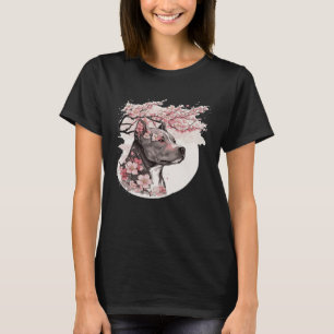 Staffordshire Bull Terrier Kersenbloesem Hondenbre T-shirt