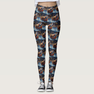 Staffordshire Bull Terrier Kerstfeest Leggings