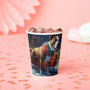 Staffordshire Bull Terrier Kerstfeest Papieren Bekers