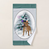 Staffordshire Bull Terrier Kerstmis Bad Handdoek (Handdoek)