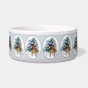 Staffordshire Bull Terrier Kerstmis Voerbakje