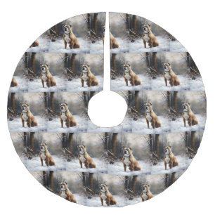 Staffordshire Bull Terrier laat het sneeuwKerstmis Kerstboom Rok