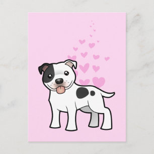 Staffordshire Bull Terrier Love Briefkaart
