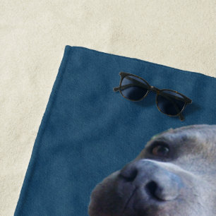 Staffordshire Bull Terrier on Denim , keukendoek Strandlaken