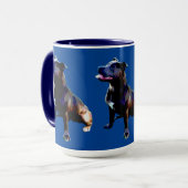 Staffordshire Bull Terrier Painted, Coffee Mok (Voorkant links)